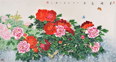 國畫牡丹圖片大全大圖,國畫牡丹圖片大全大圖 四尺縮略圖